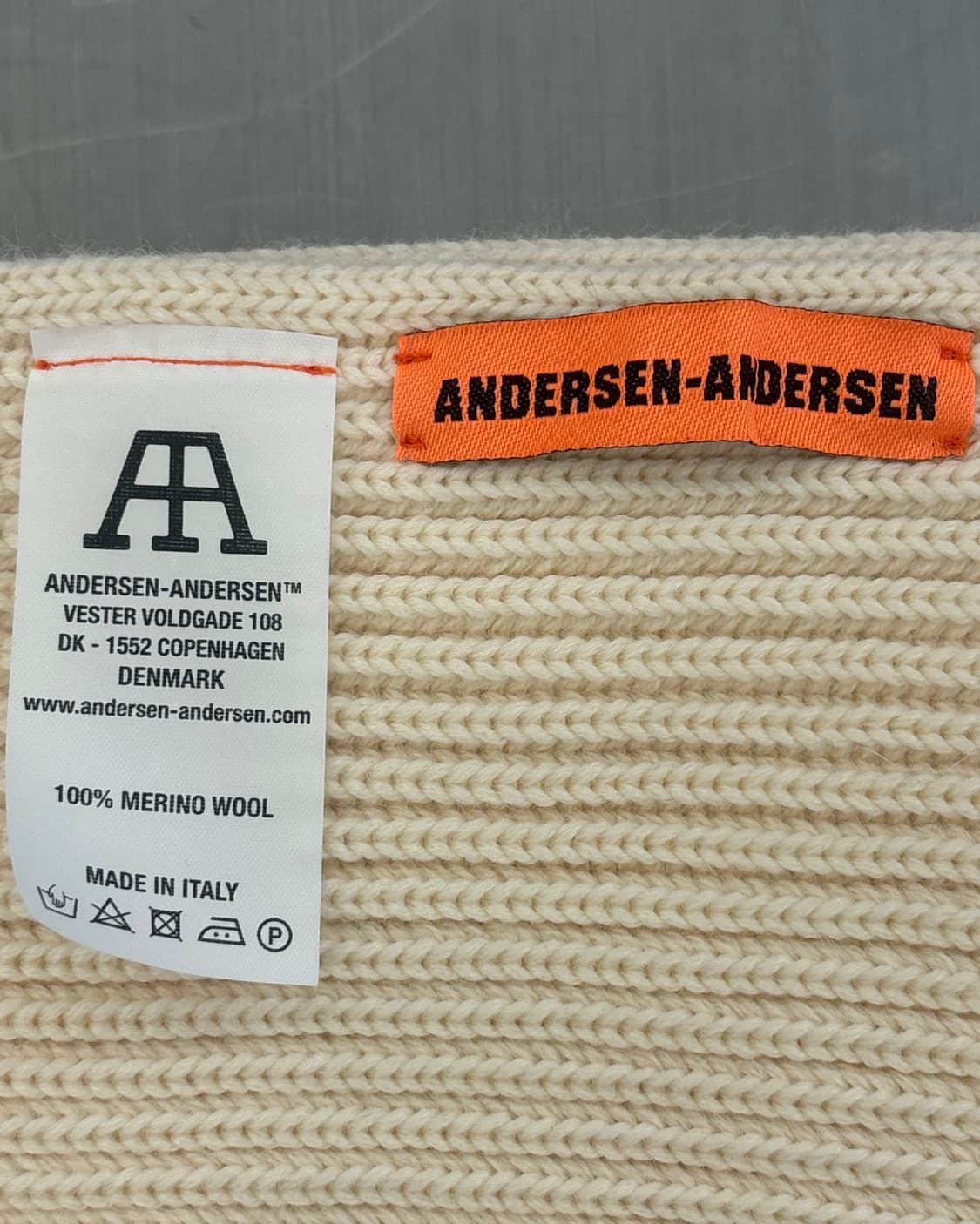 안데르센-안데르센 오프화이트 울 머플러 상품이미지5