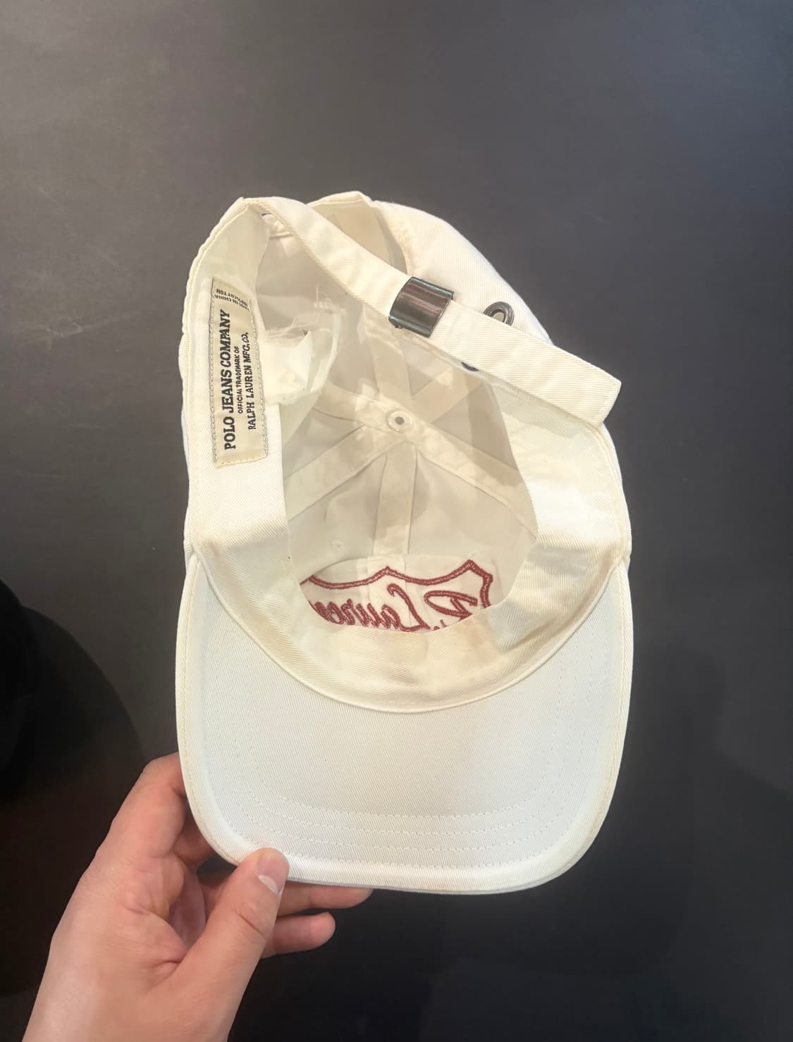 폴로진스 랄프로렌 화이트 빈티지 볼캡 상품이미지5