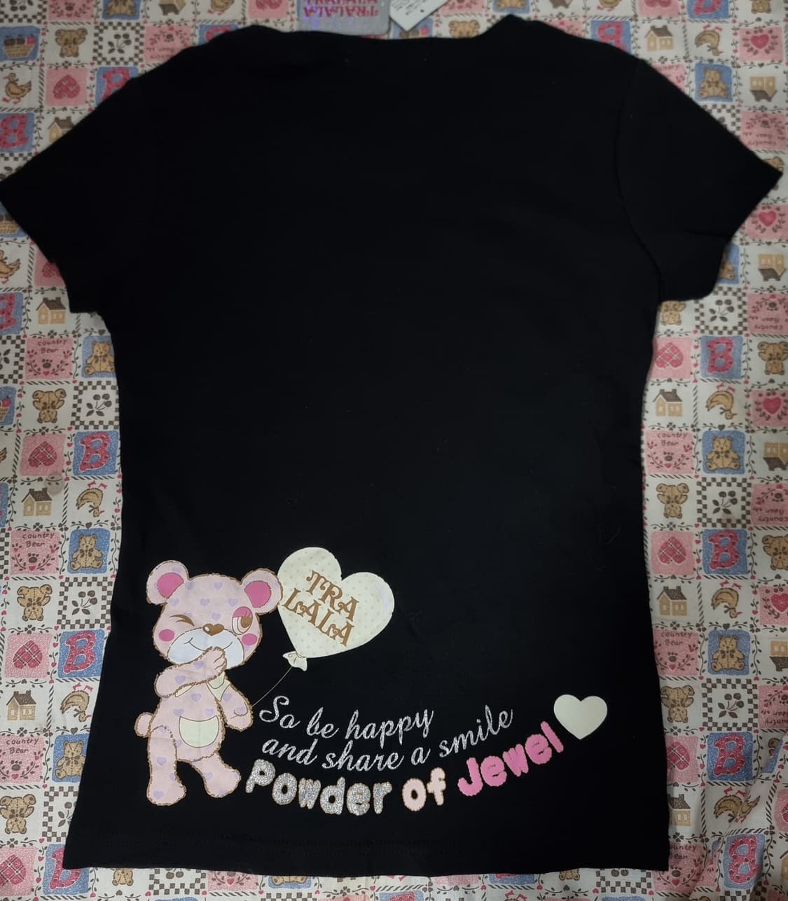 트랄라라(TRALALA) FANNY BEAR 블랙 반팔티 상품이미지3