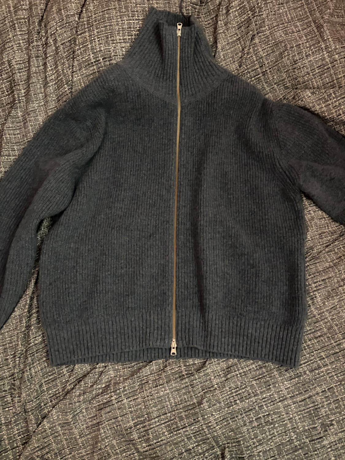 홀리선 마샬 풀 집업 리브 니트 멀티 블루 M사이즈 상품이미지1