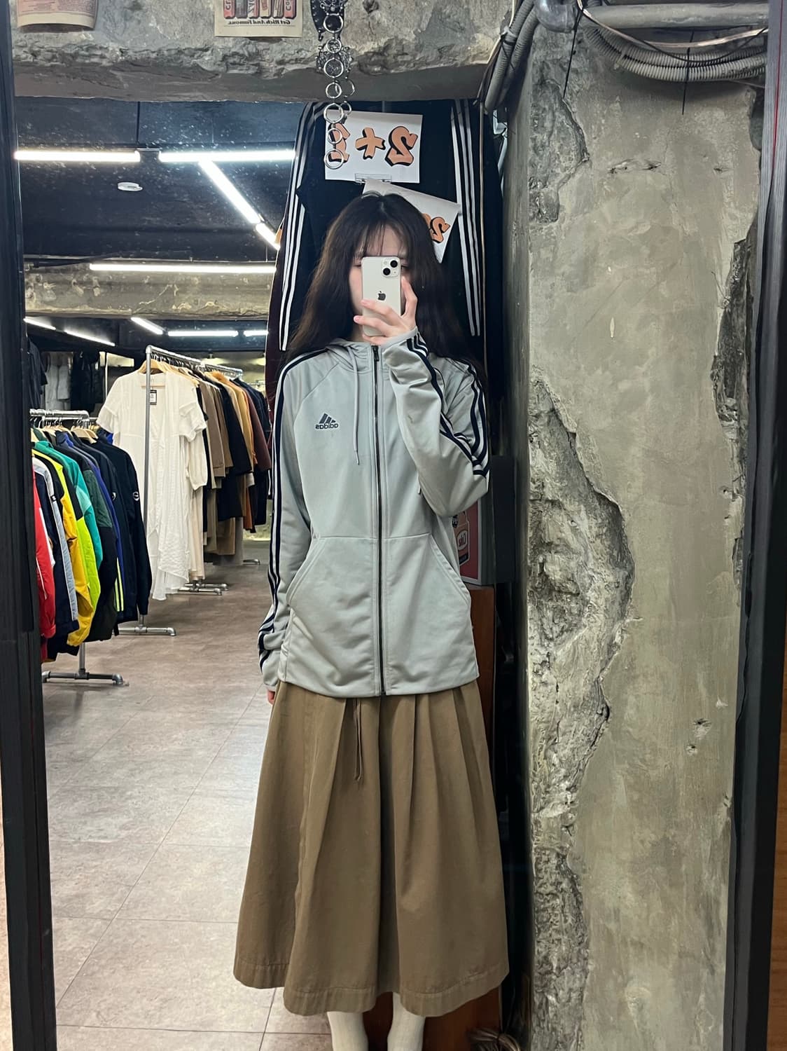 아디다스 후드 져지 그레이 95 #csz3681 상품이미지2