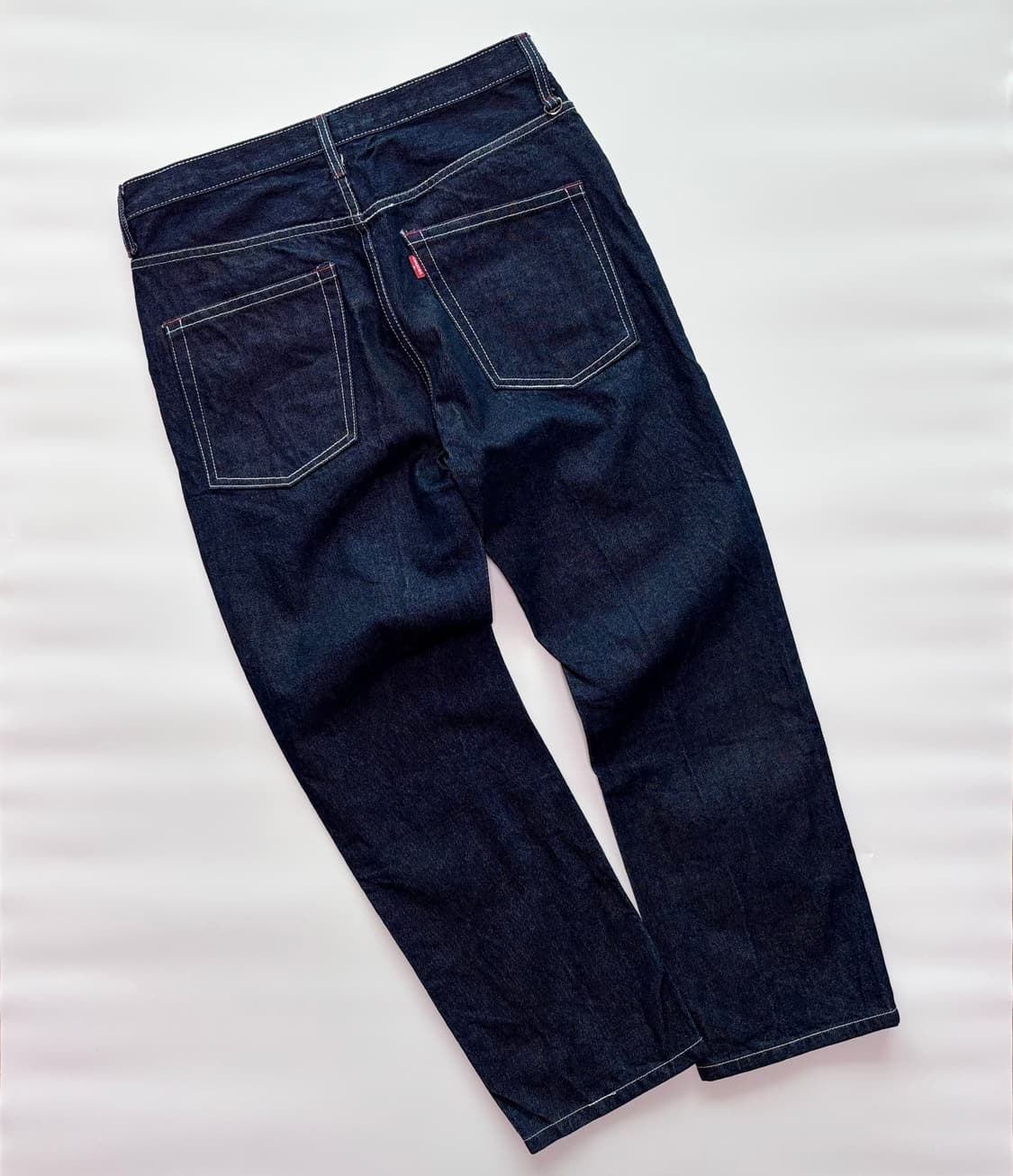 듀시스(Deuces) 화이트 스티치 생지 데님 팬츠 상품이미지1