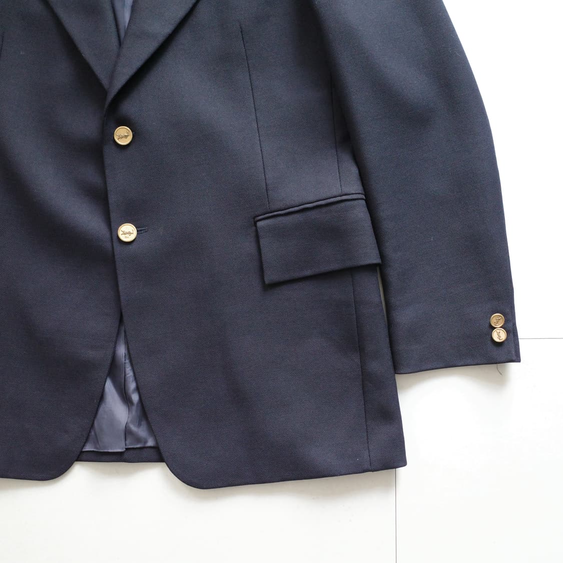 80s 빈티지 입생로랑 프랑스생산 금장 블레이저 상품이미지3