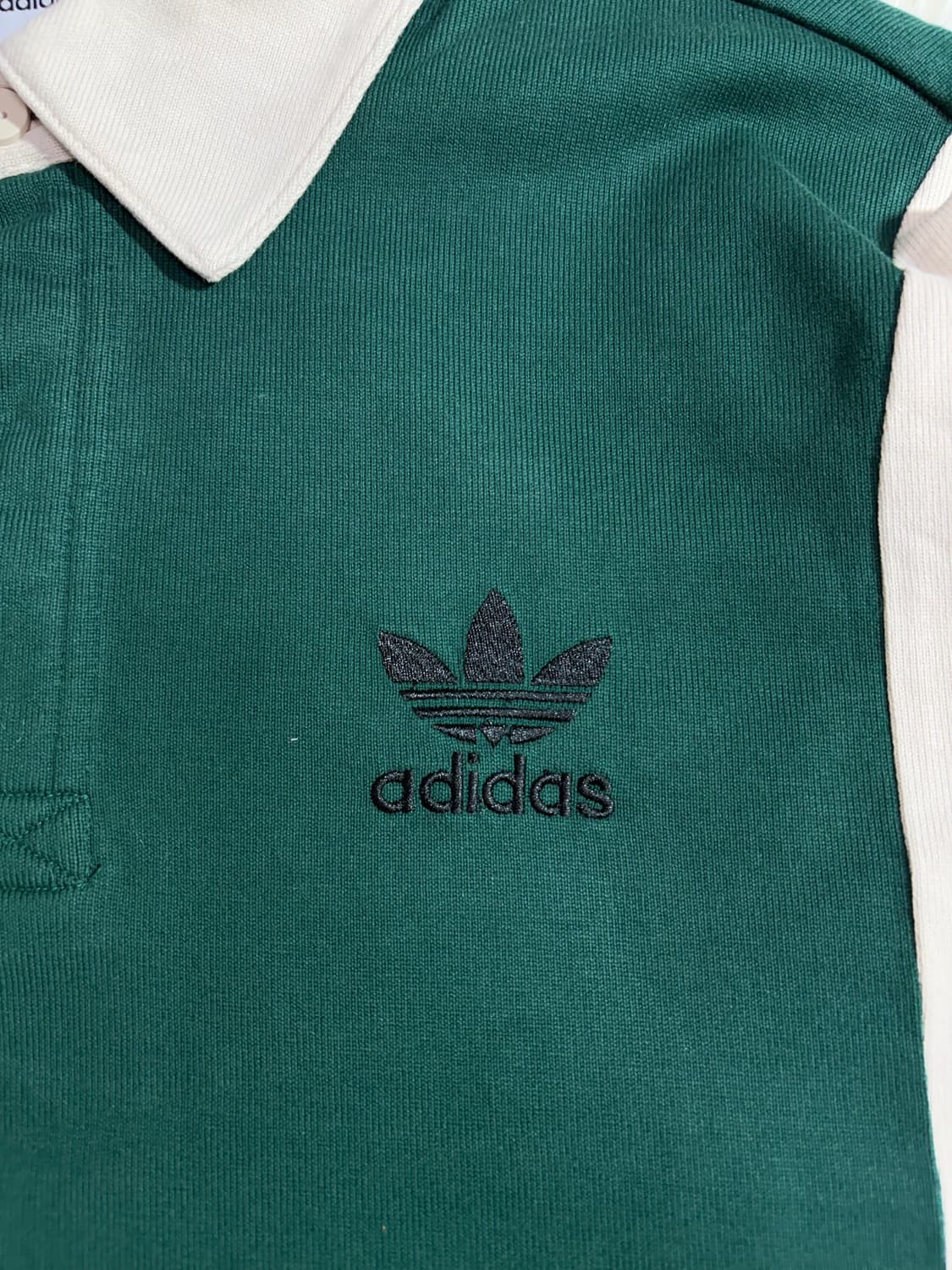 아디다스 그린 트레포일 삼선 럭비티  상품이미지4