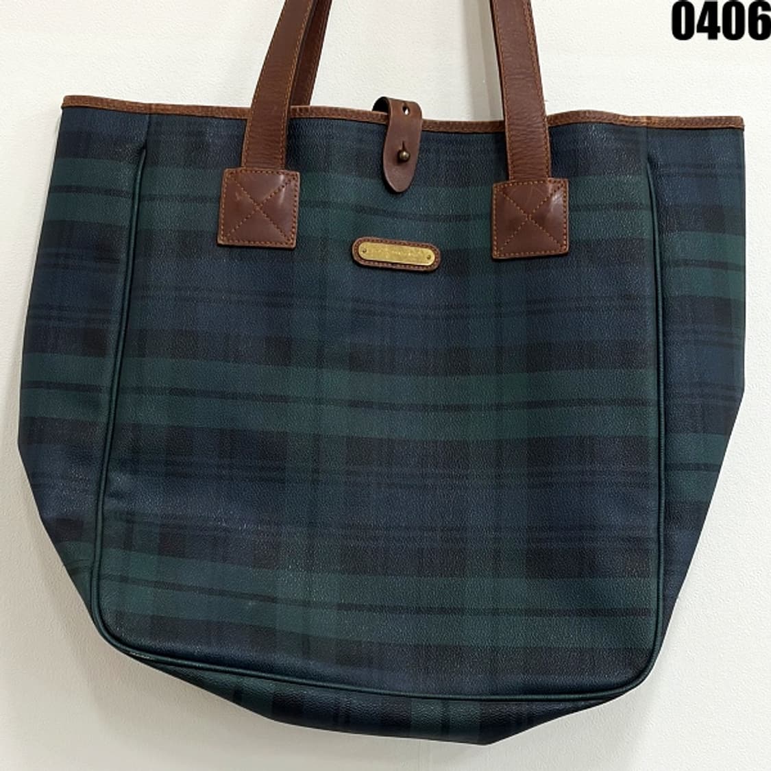 폴로 랄프로렌 체크 토트백 상품이미지2