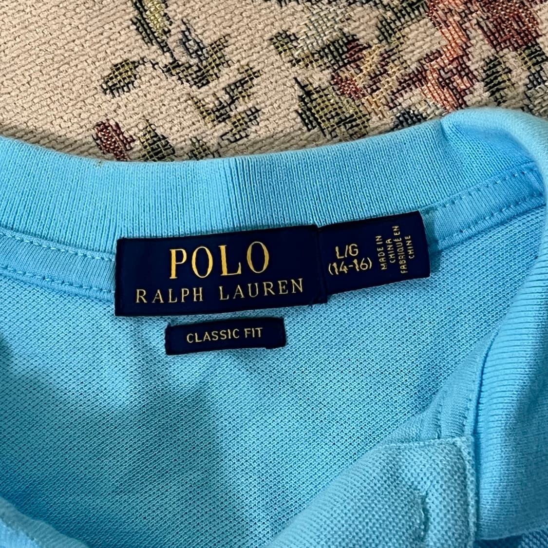 폴로 랄프로렌 빅포니 카라티 하늘색 L(14-16) 상품이미지3