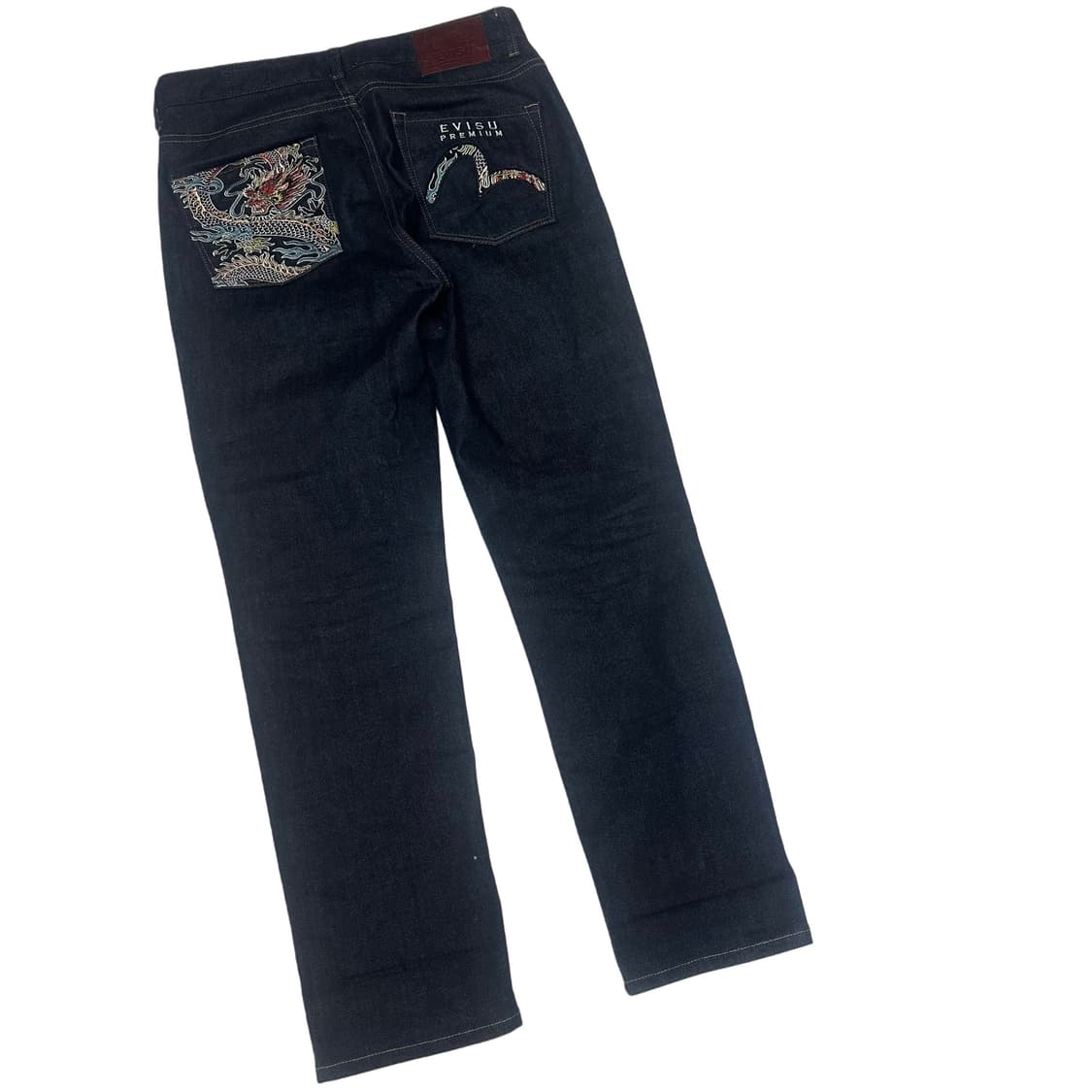 에비수 멀티컬러 드래곤 빅로고 진청데님진 30 상품이미지2