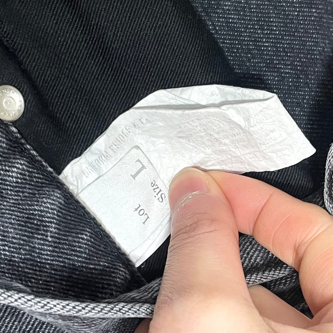 유니폼브릿지 흑청 데님 팬츠 남성35 상품이미지4