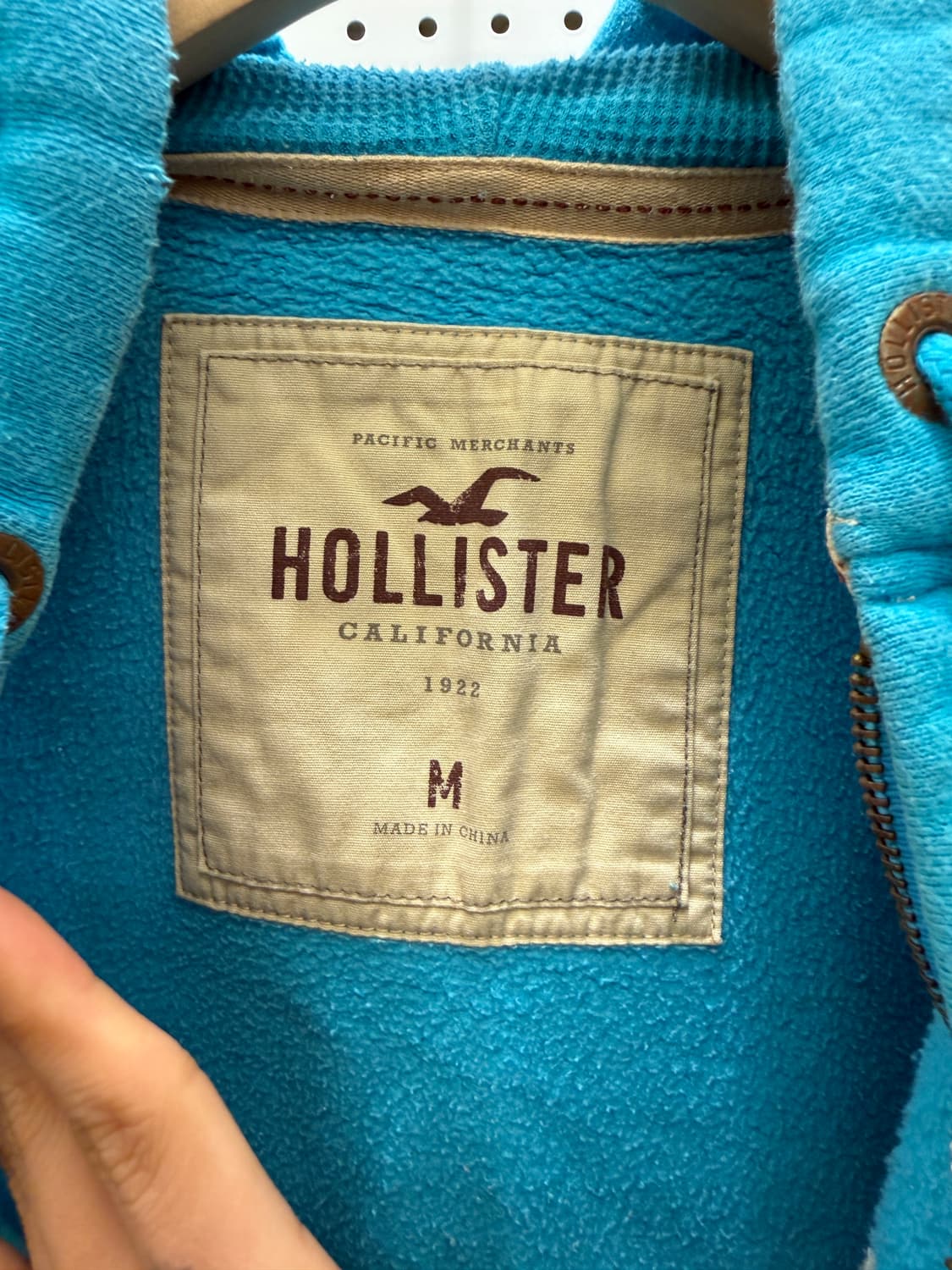 홀리스터 기모 후드집업 스카이블루 U1545 상품이미지5