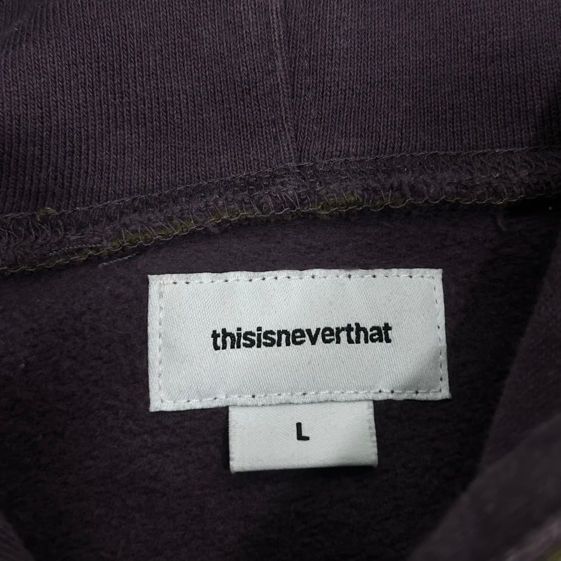 Thisisneverthat 디스이즈네버댓 카키 퍼플 스트라이프 후드티 상품이미지6