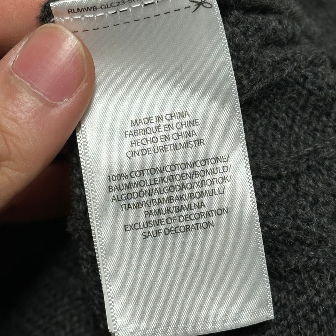 Polo Ralph Lauren 코튼 케이블 차콜 니트 상품이미지4