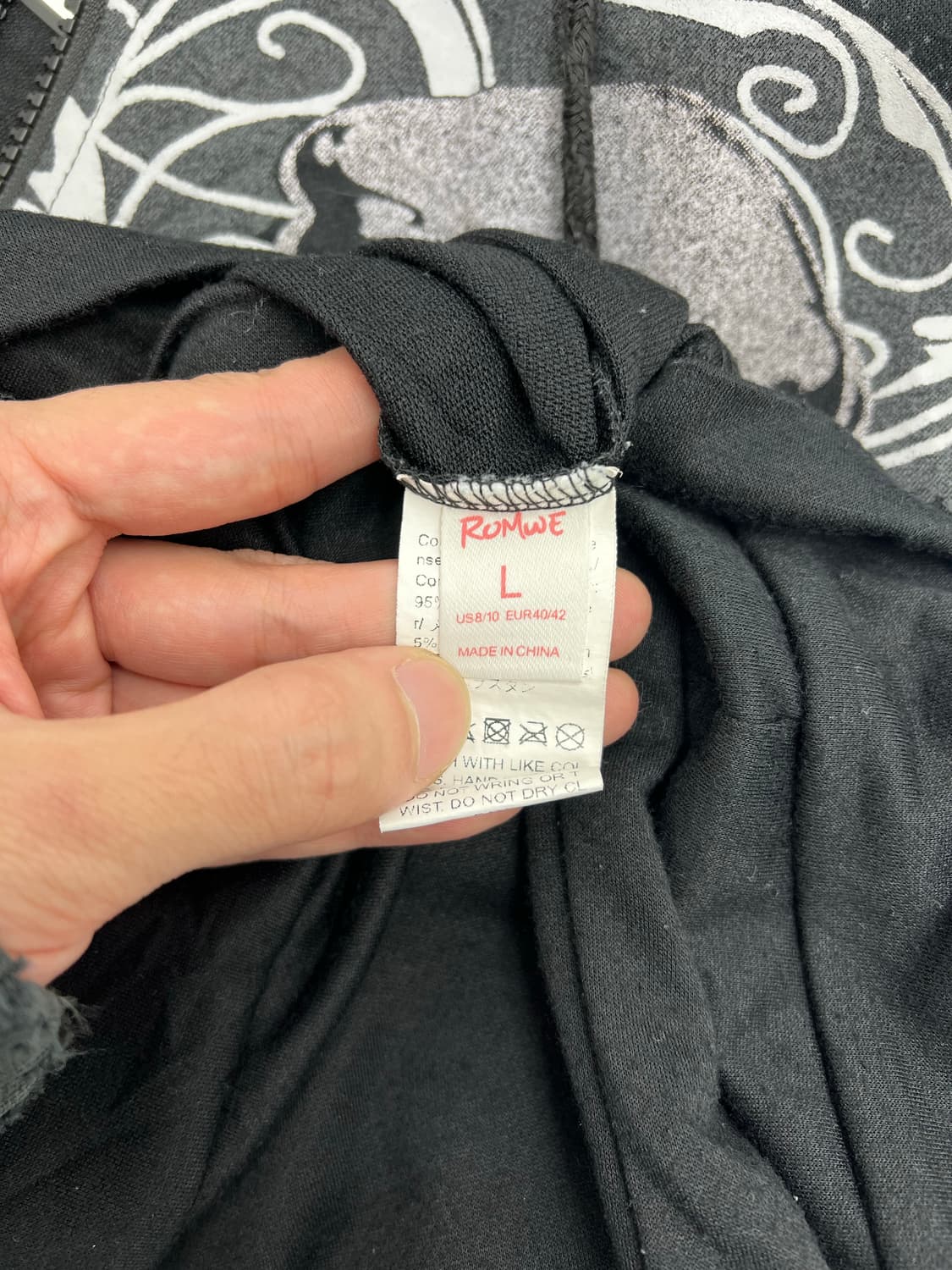 빈티지 스컬 프린팅 후드집업 상품이미지4