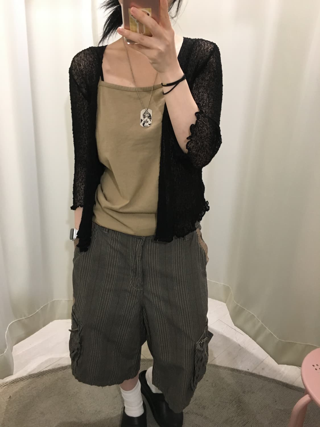🇺🇸USA vintage stripe bermuda pants 상품이미지5