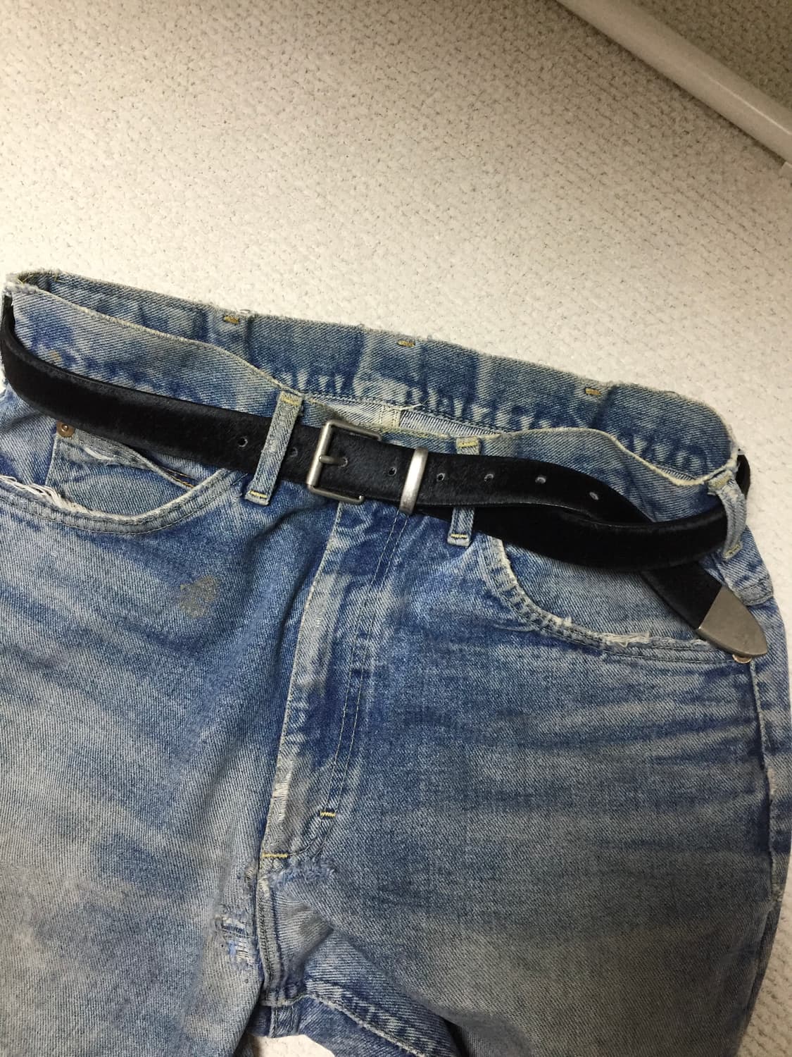 송치 레더 웨스턴 벨트 상품이미지1