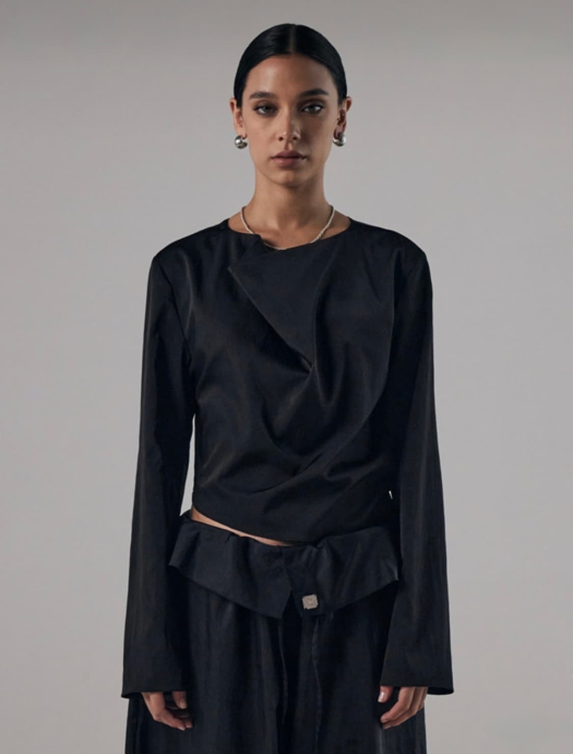 트리밍버드 카울 블라우스(cowl blouse) 상품이미지1