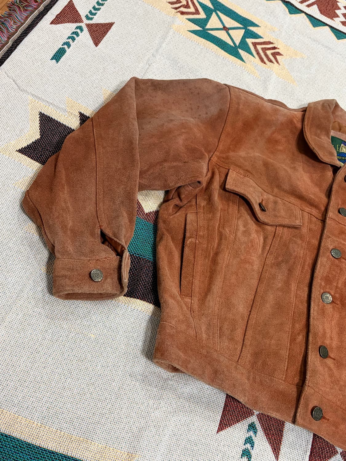 80~90s 557xx 타입 스웨이드 크롭 트러커 자켓 상품이미지3