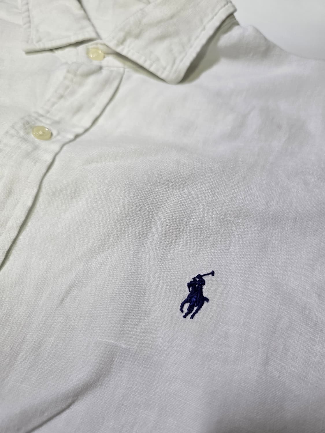 폴로랄프로렌 린넨 흰색 셔츠(XL) 상품이미지5