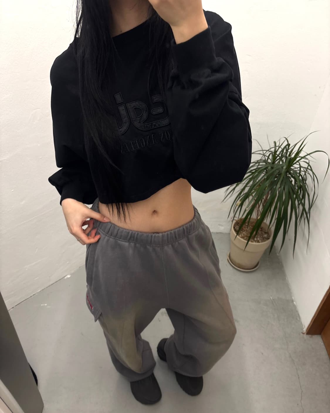 엑스걸 X-girl Satin Patch L/S Wide Tee 상품이미지5