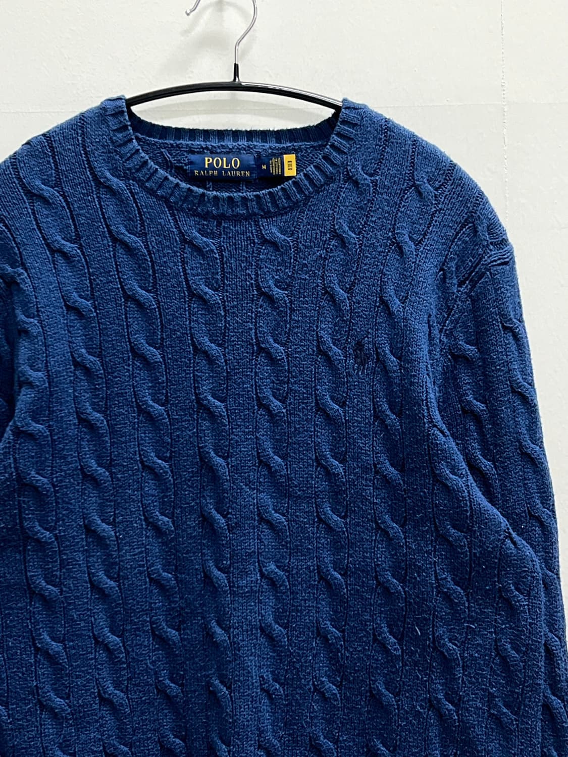 (M) 폴로 랄프로렌 케이블 꽈배기 니트 블루 상품이미지3