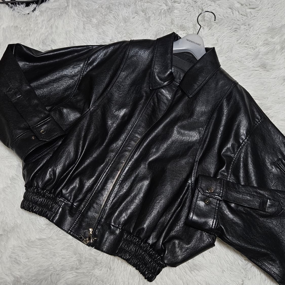 트리밍버드 Placket Leather Blouson [ Black ] 상품이미지7
