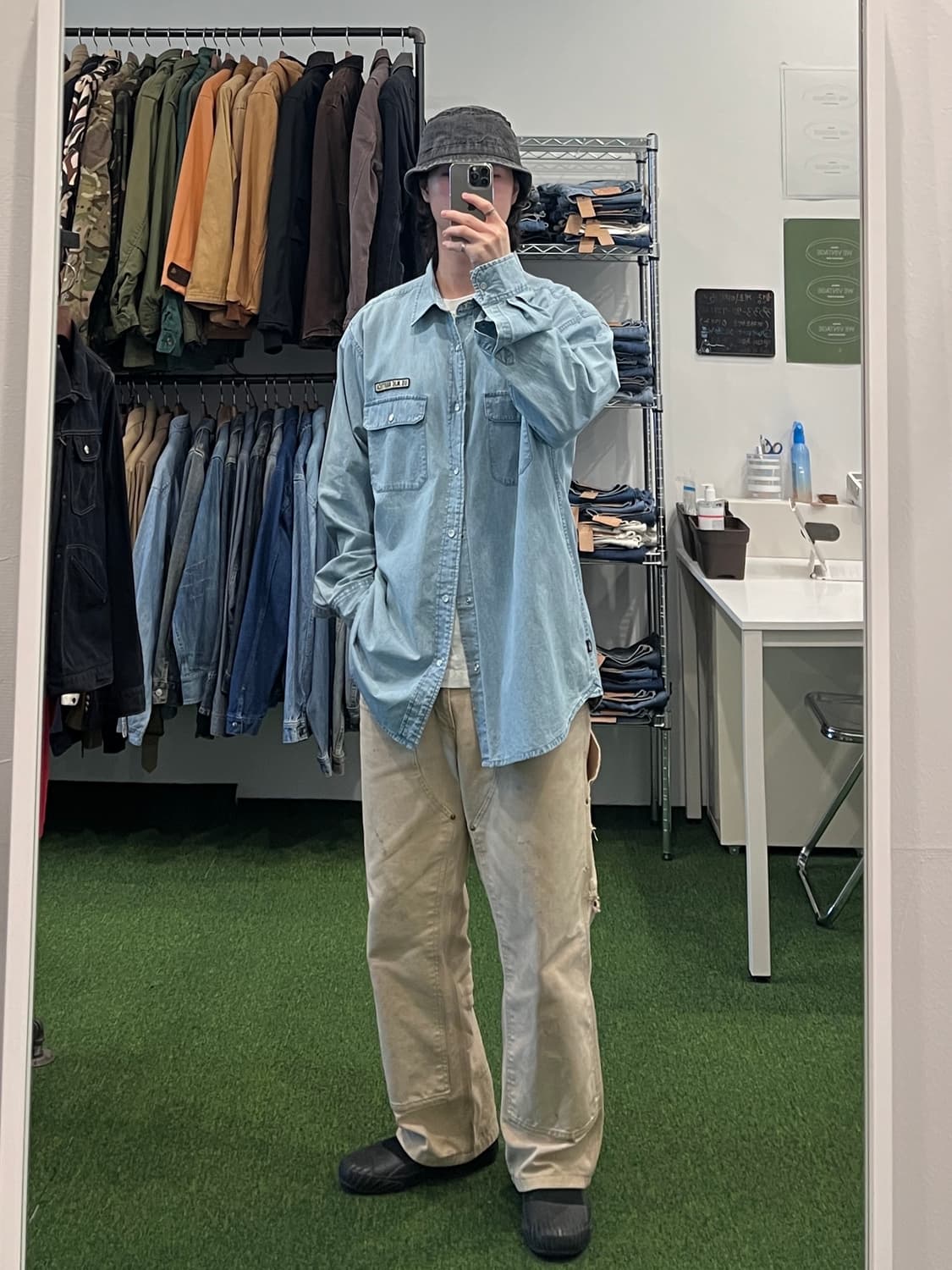 Nautica 노티카 진스 프린팅 데님 셔츠 상품이미지2