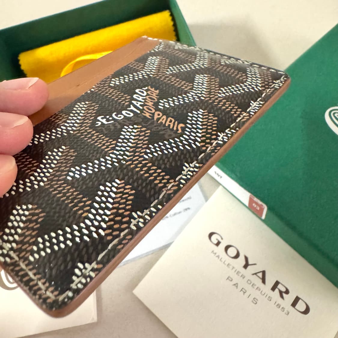 고야드 생쉴피스 카드지갑 블랙탄 갤러리아구매 풀구성 상품이미지4