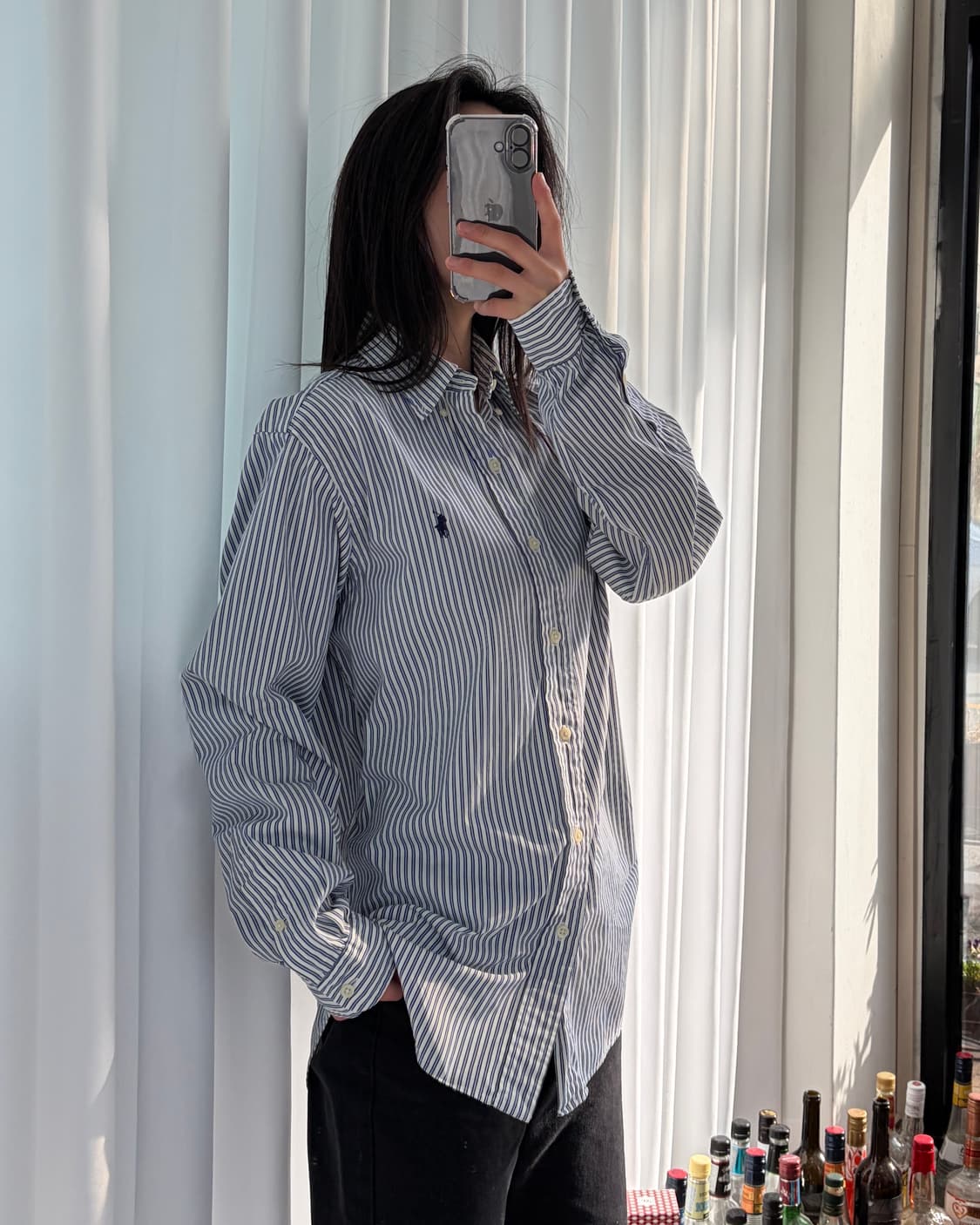 [S-M]폴로 랄프로렌 클래식핏 스트라이프 포플린 셔츠 상품이미지3