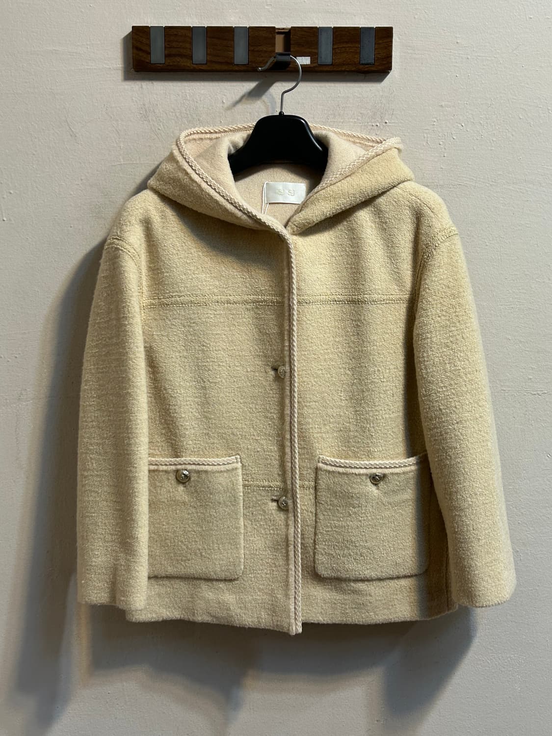 SJ SJ 후드 텍스처 울 자켓 상품이미지1