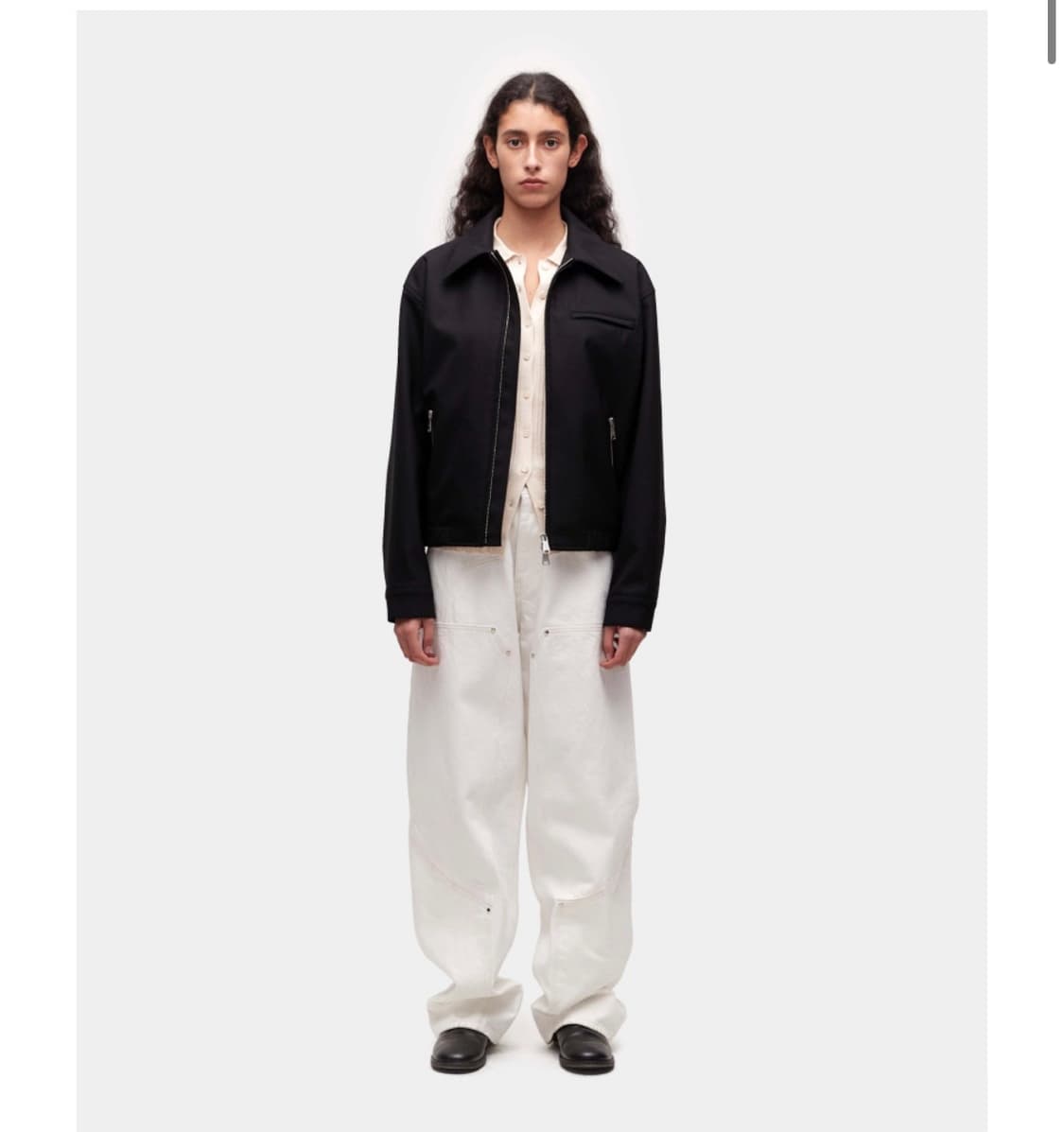 쿠어 스티프 울 블렌디드 집업 자켓 WOMEN FREE 상품이미지2