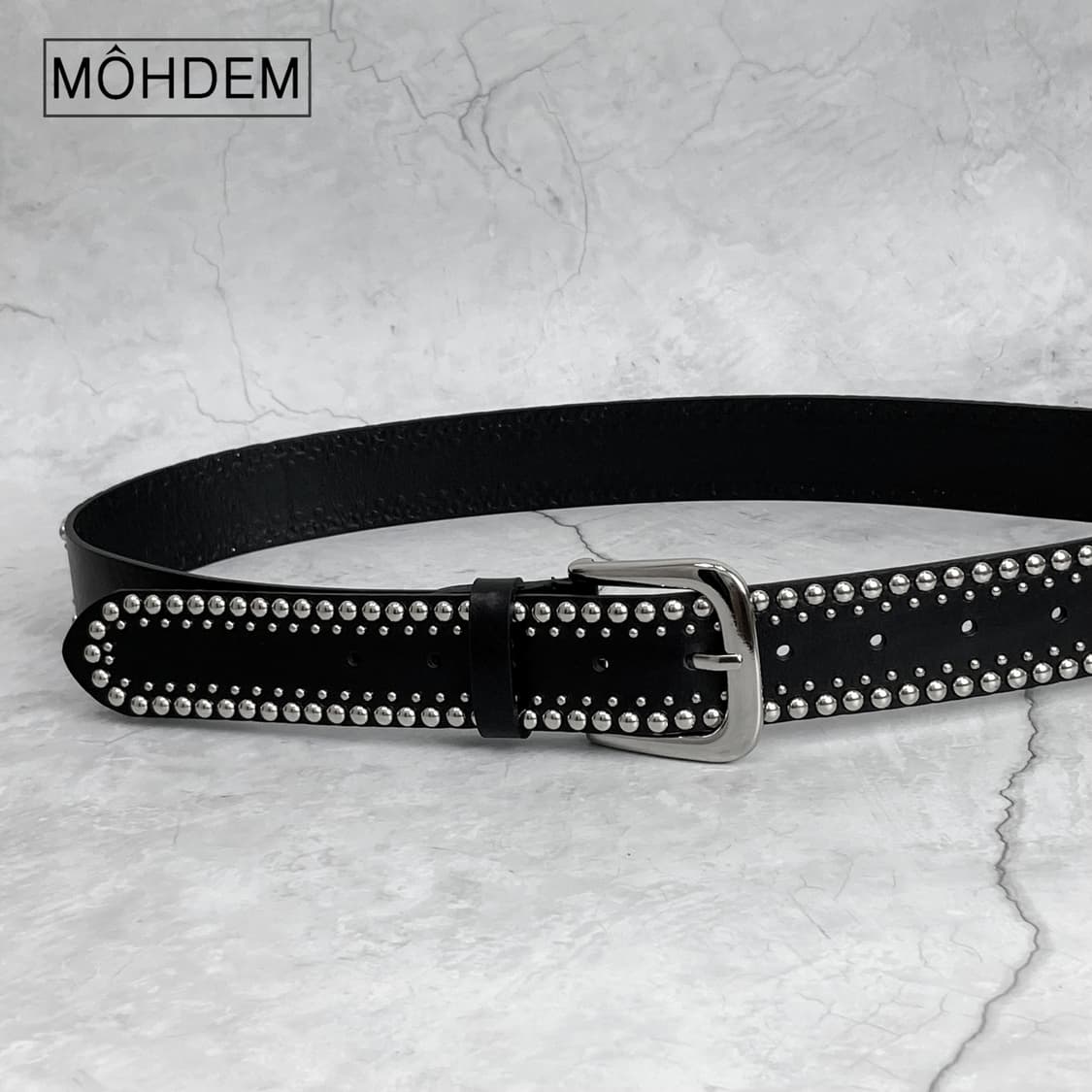 [Unisex]나노 스터드 웨스턴 찡 벨트 상품이미지10