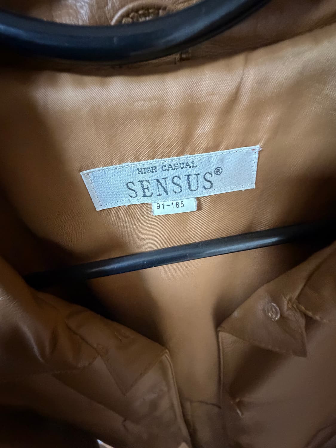 센서스 가죽코트 브라운 상품이미지3