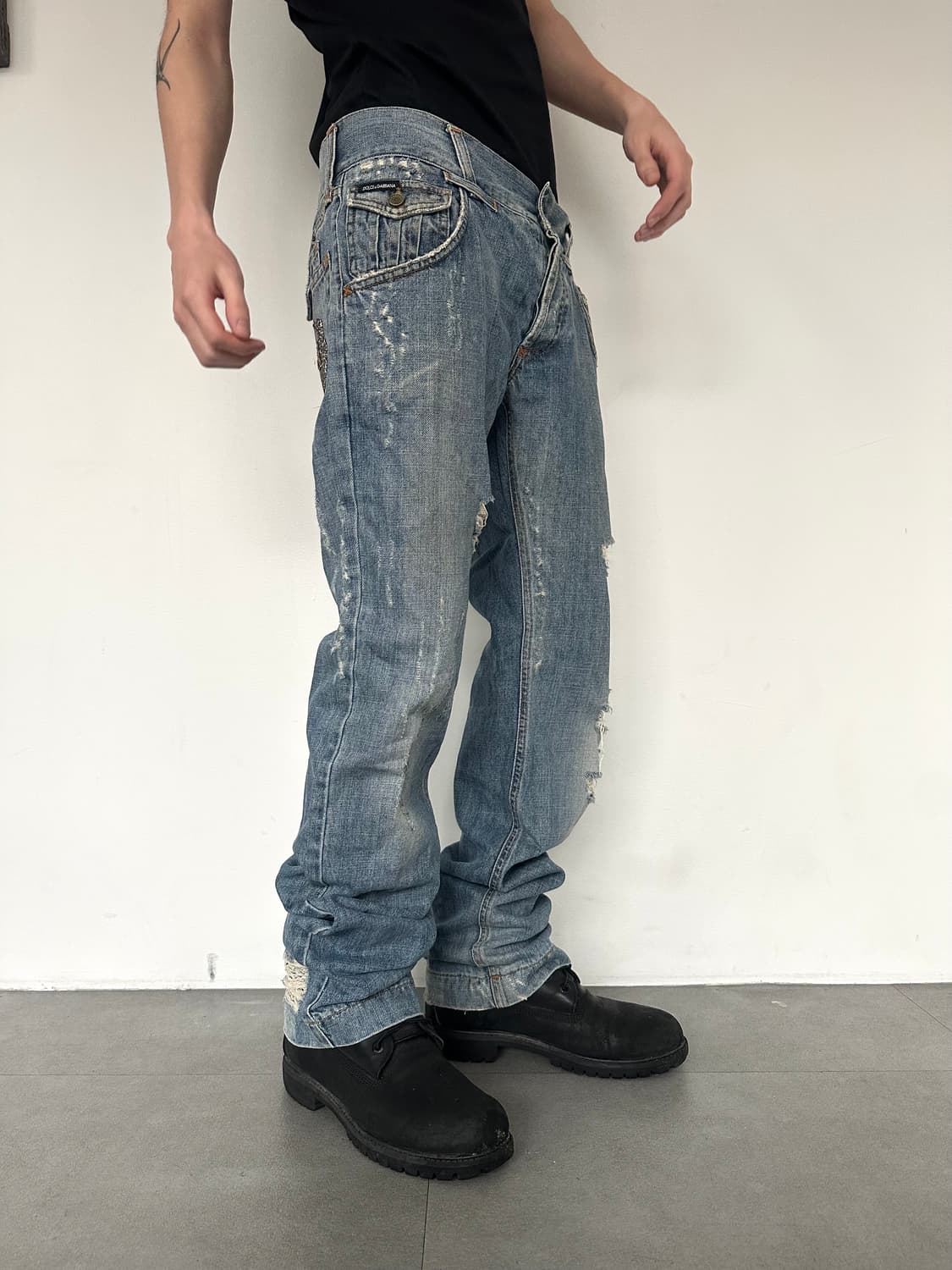 돌체앤가바나 00s 디스트로이드 포켓 데님팬츠 상품이미지3