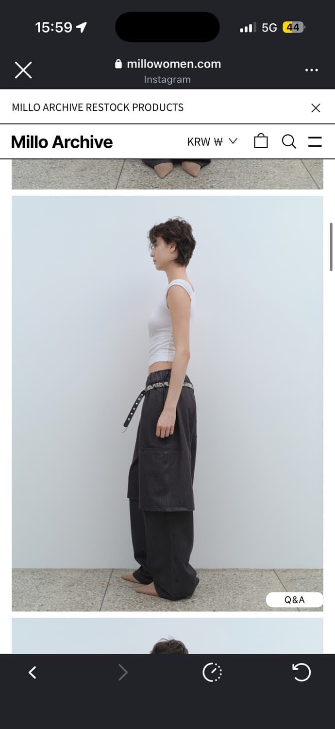 밀로우먼 레이어 와이드 트라우저 상품이미지2