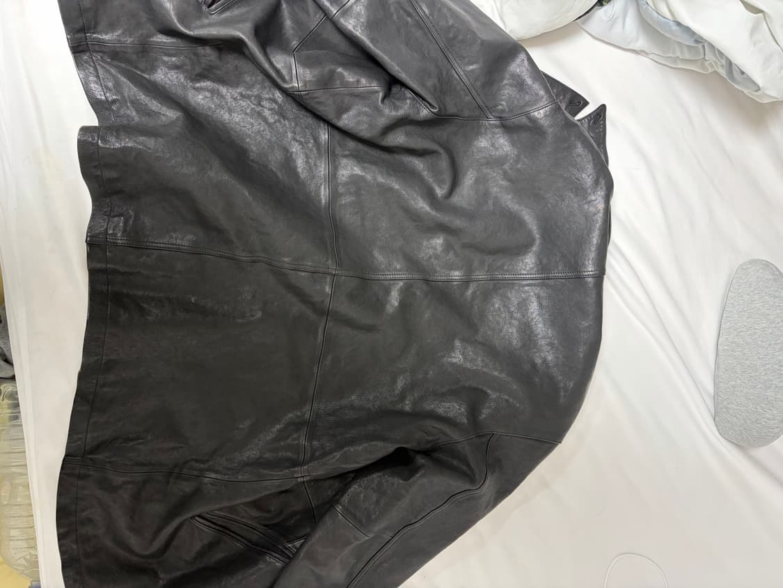 유스 워시드 레더 자켓 상품이미지3