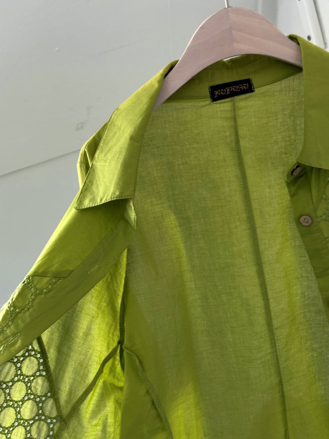 Light cotton stitch design loose shirt 상품이미지4