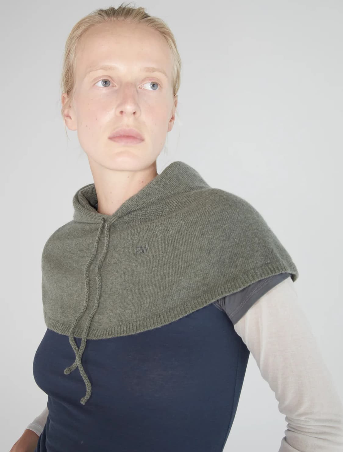 F/ 팔로마울 Luica 후드케이프 / 라이트카키 상품이미지2