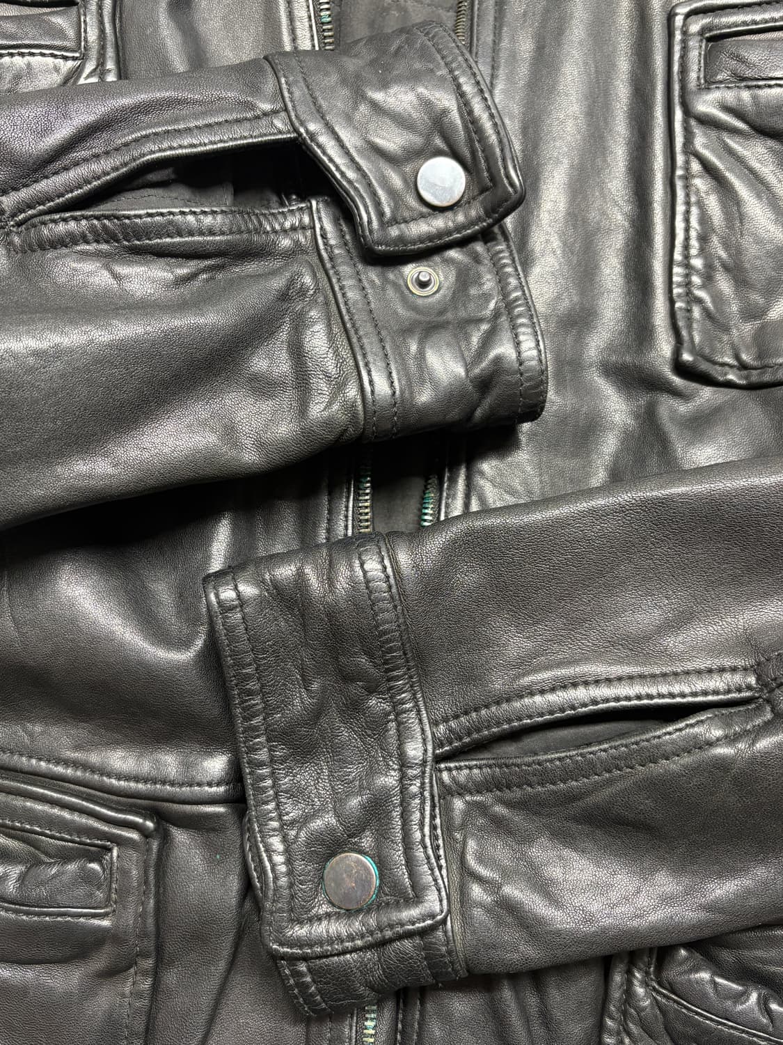 조르지오 알마니 01aw 사파리 레더 자켓 상품이미지8