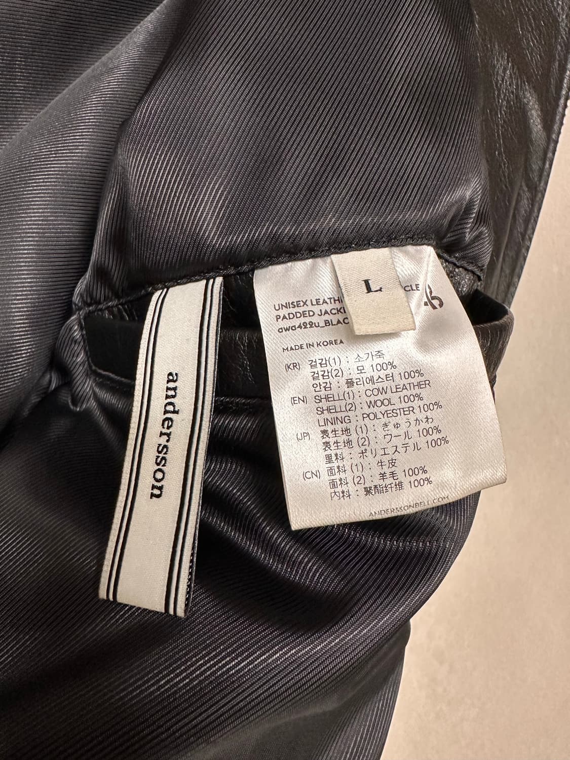 앤더슨벨 모터사이클 자켓 L 상품이미지6