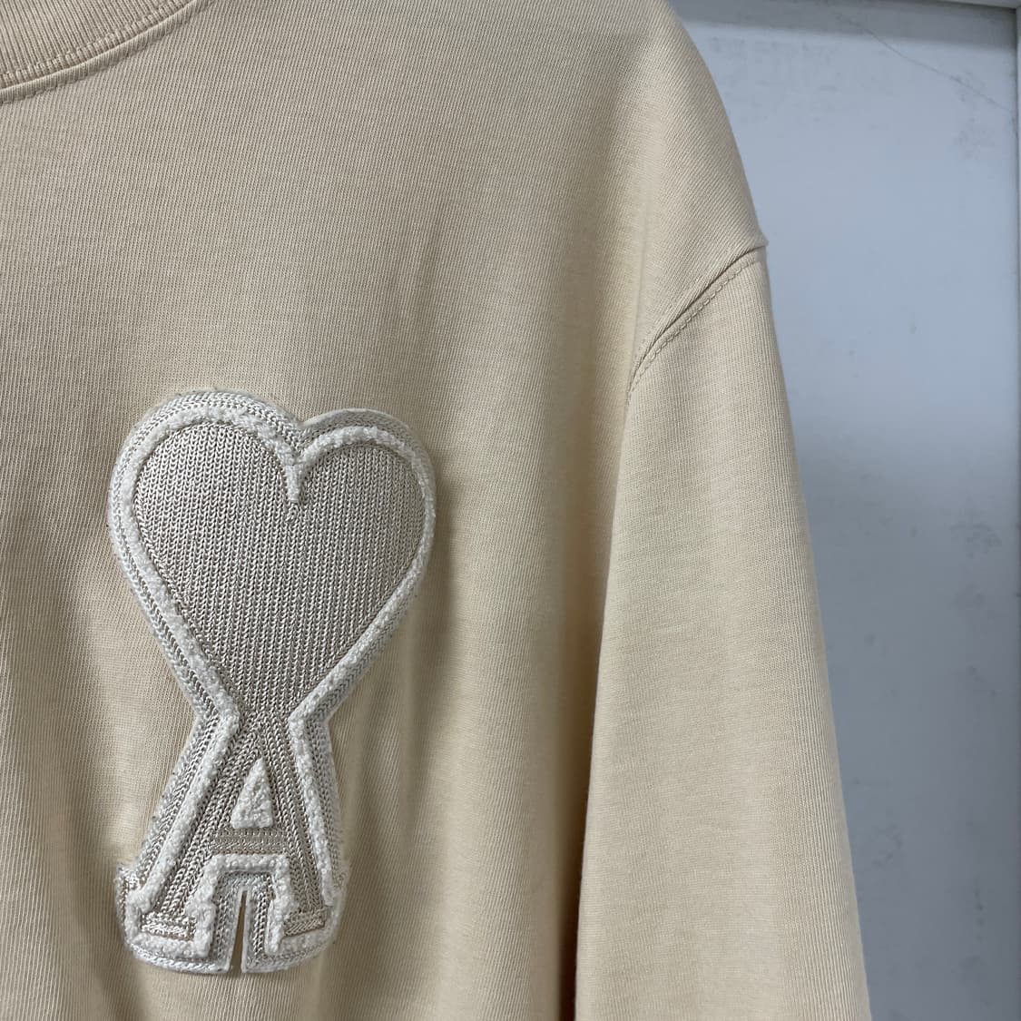 AMI 아미 빅하트 반팔 티셔츠 베이지 L 상품이미지4