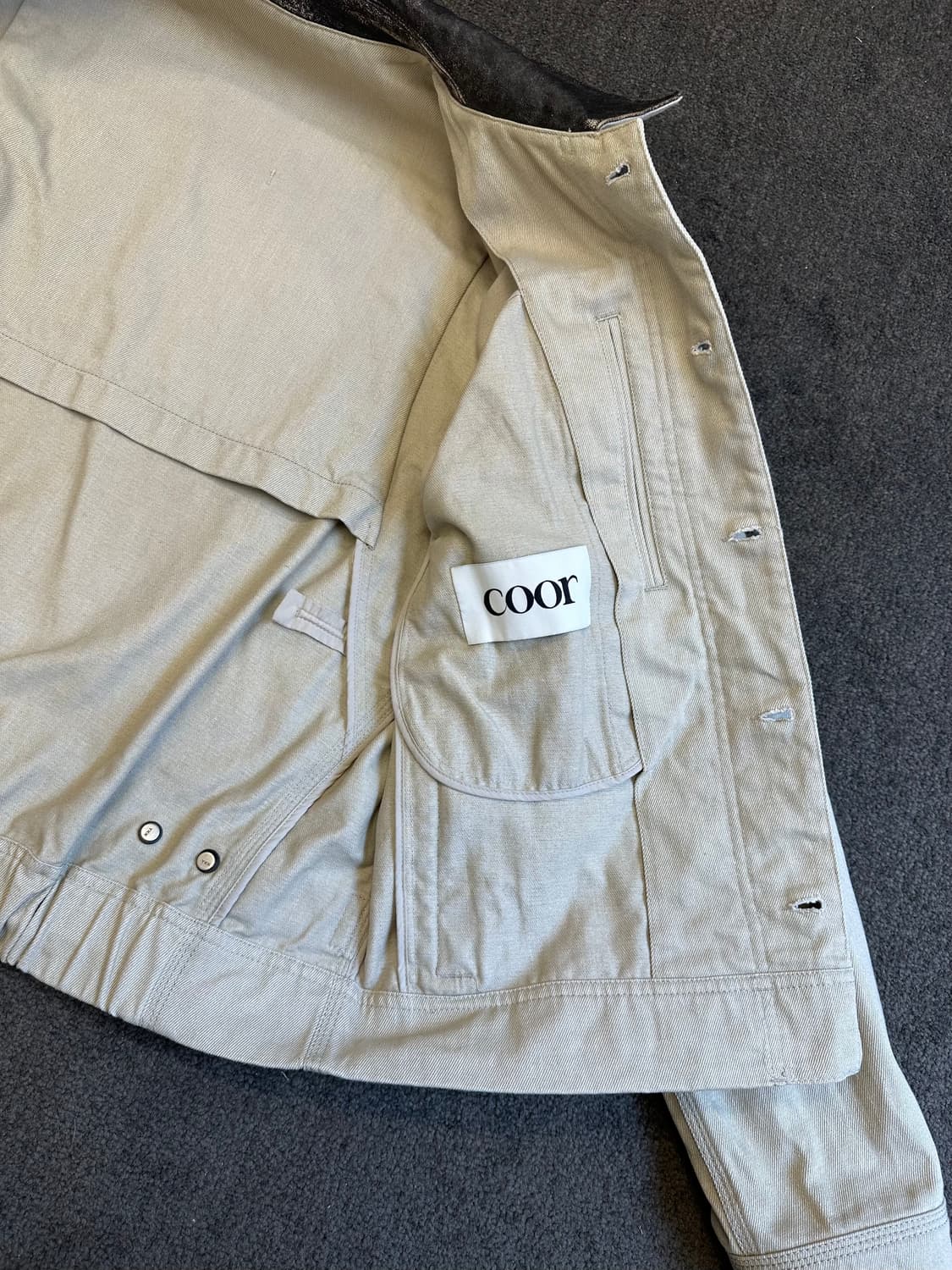 COOR 아이보리 데님 자켓 M 상품이미지5