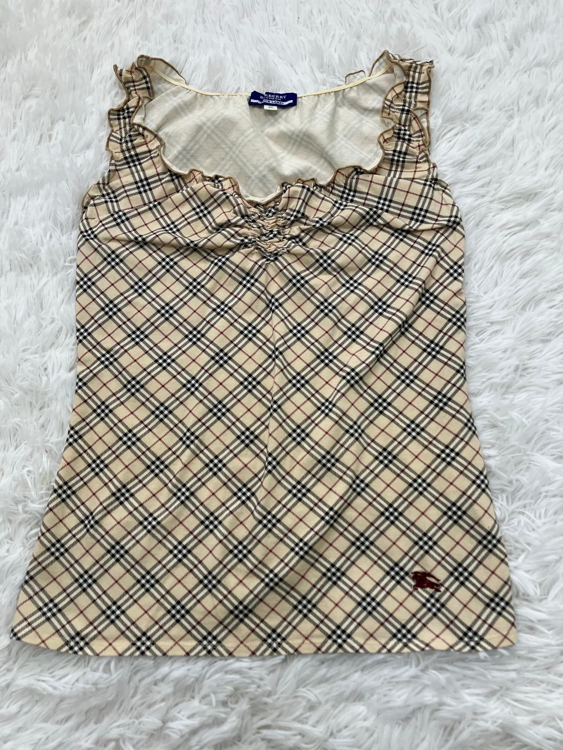 버버리 시그니처 레이스 셔링 나시 1074 모리걸 y2k 스트릿 갸루 펑 상품이미지1