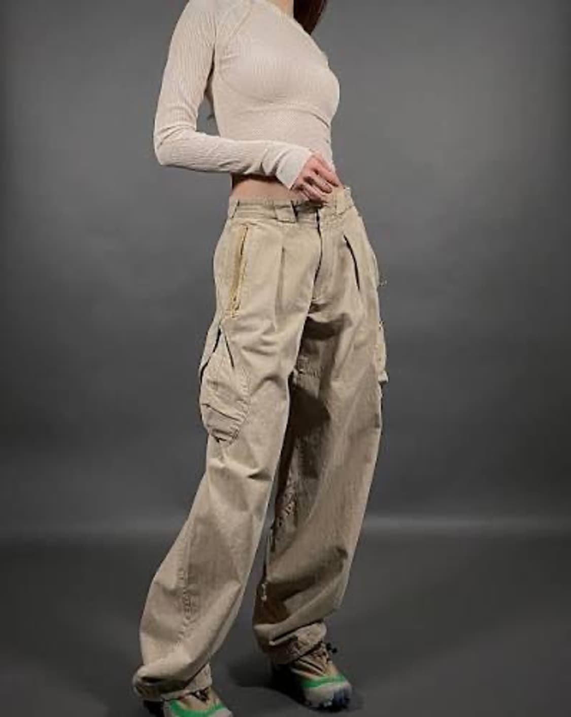 새상품 HYEIN SEO washed cargo pants sand 3 상품이미지3