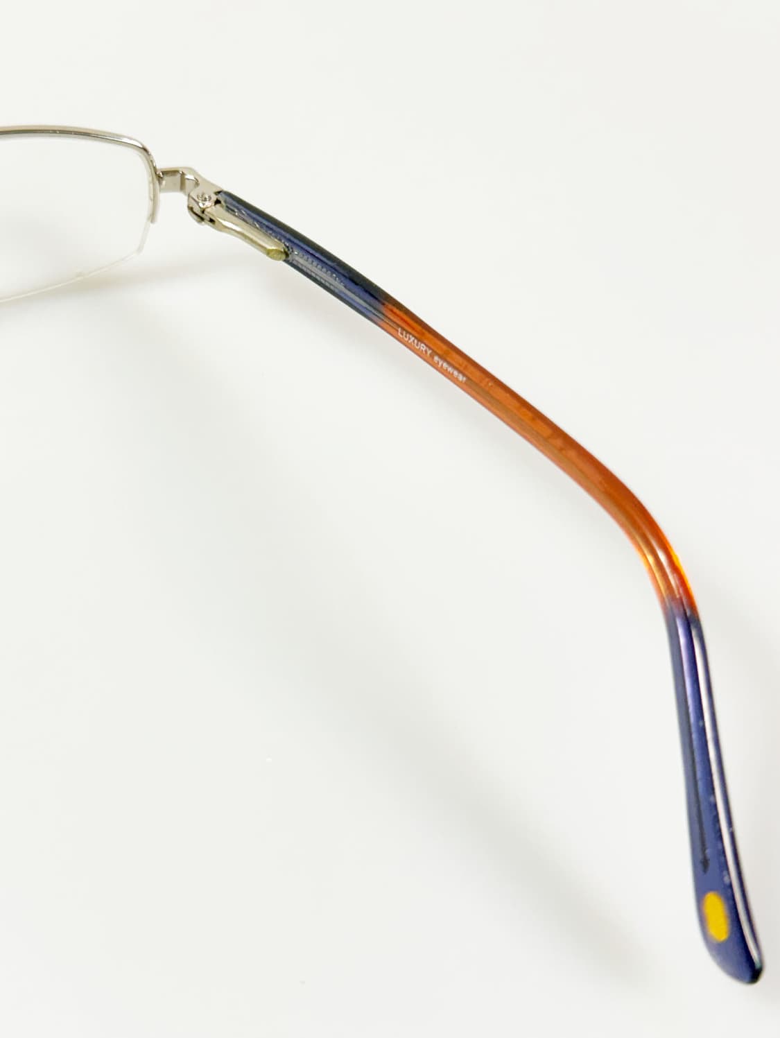 LUXURY EYEWEAR 실버 반무테 스퀘어 메탈 빈티지 안경 상품이미지6