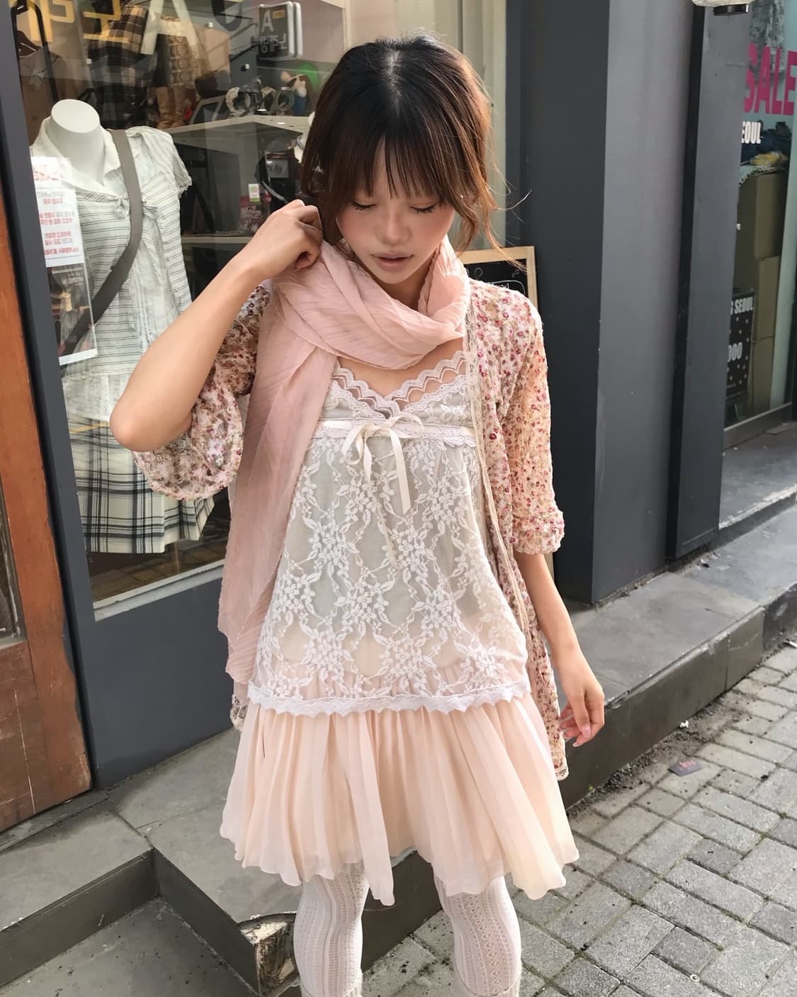 𖤐여리 온나 플라워 레이스 코디 set𖤐 상품이미지3