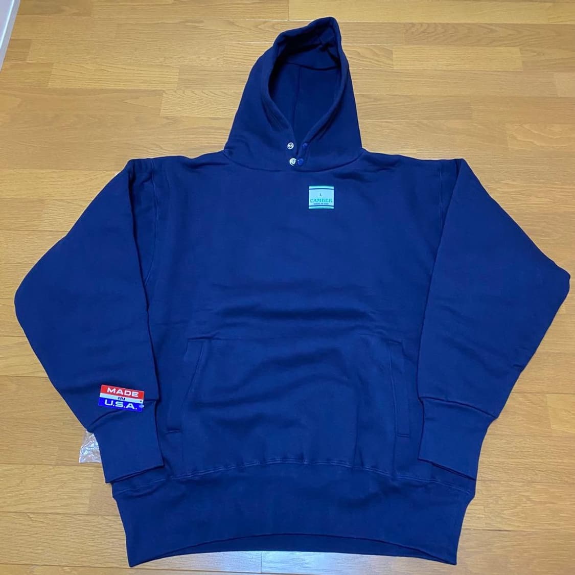 L 캠버 더블페이스 네이비 후드티 상품이미지1