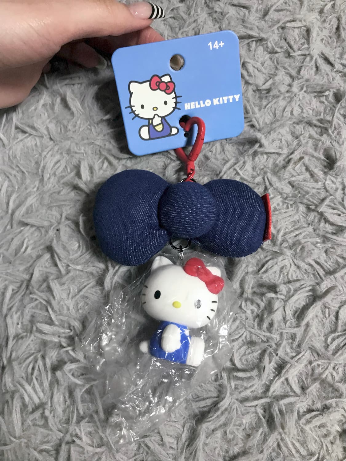 산리오 정품 데님 리본 헬로키티 키링 새상품 상품이미지1