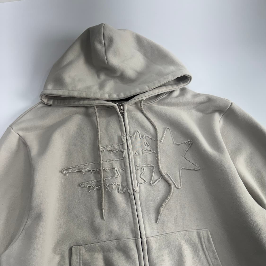 nice ghost club 나이스고스트클럽 그런지 로고 후드집업 상품이미지4