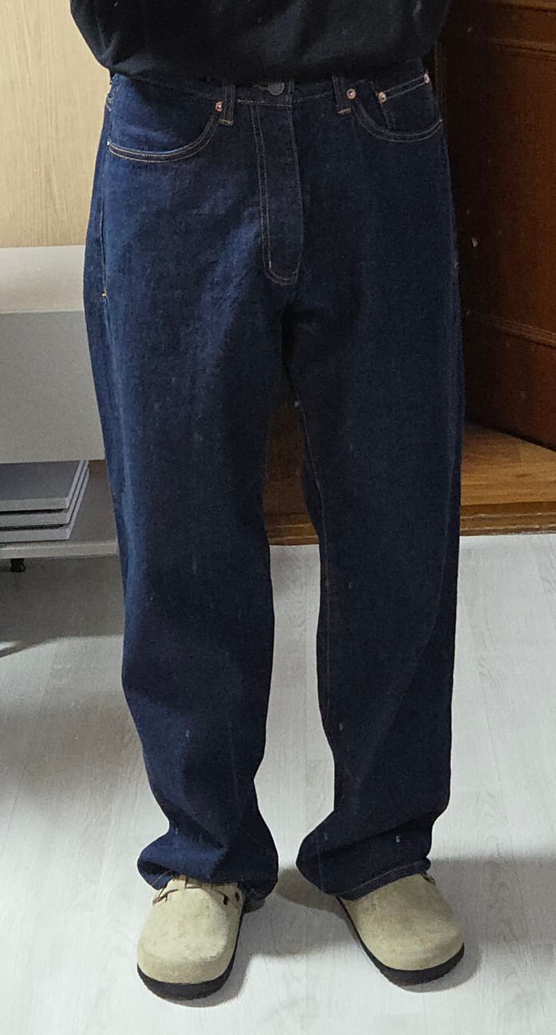 (착샷) 아웃스탠딩 셀비지 데님 청바지 와이드핏 상품이미지8