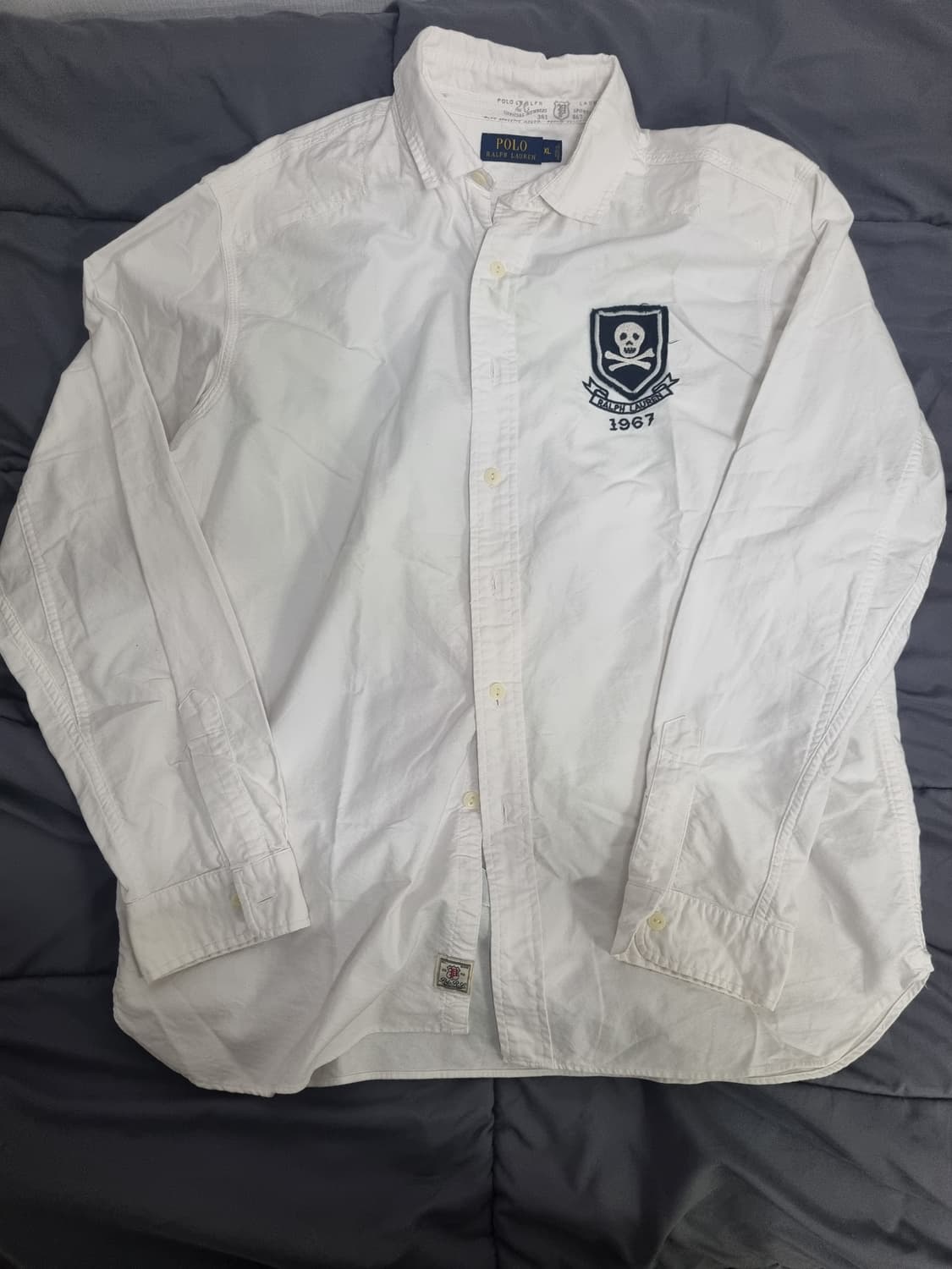 폴로랄프로렌 스컬 패치 셔츠 화이트 XL 상품이미지1