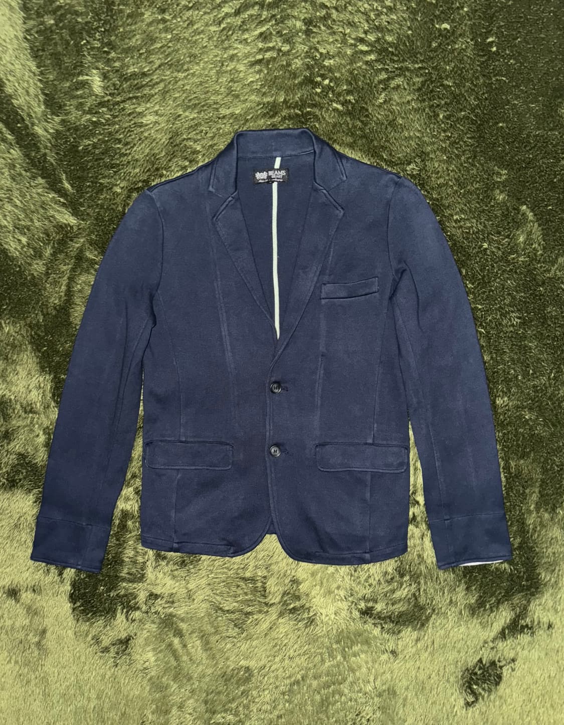 [M] Beams 빔즈 하트 클래식 핏 코튼 블레이저 네이비 상품이미지1